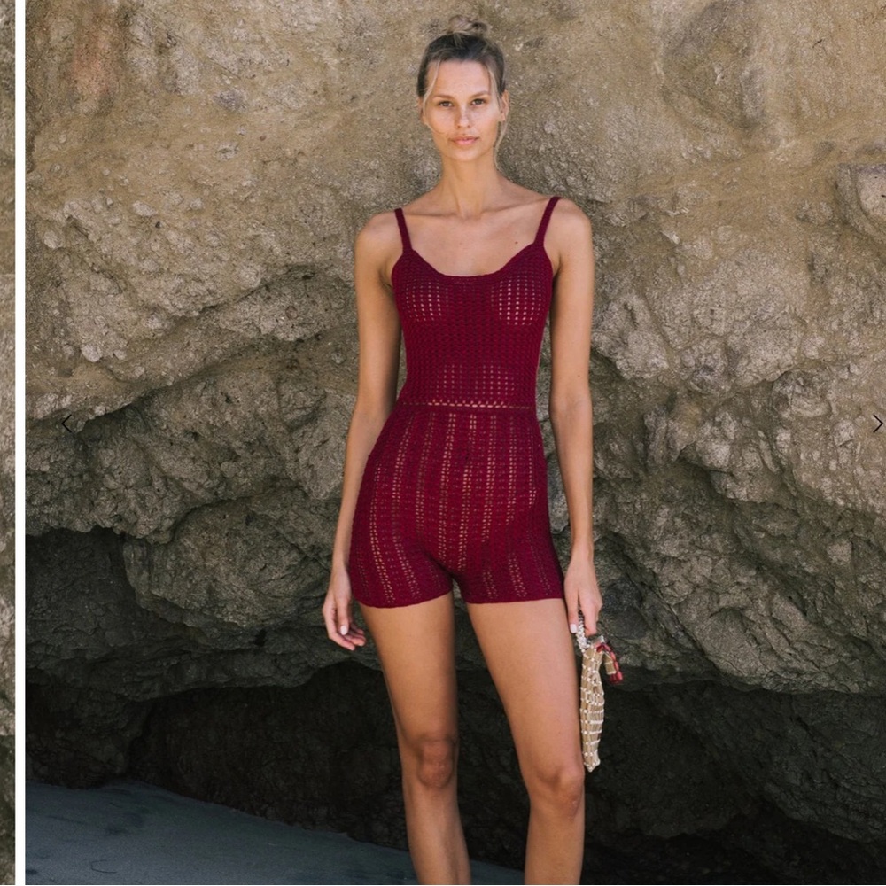 Savannah Morrow Leo Romper in Ruby